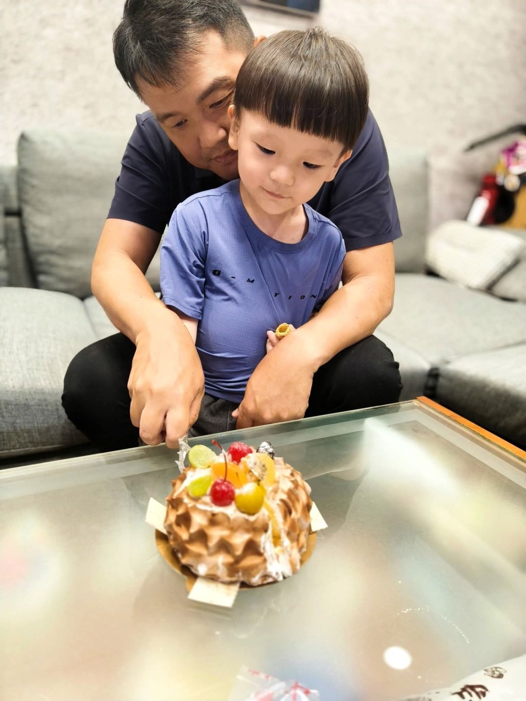 爸爸很難實現的生日願望😂😂